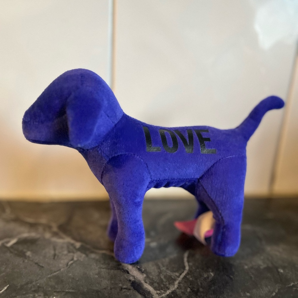 Victoria Secret PINK Plush Velvet Dog - in Indigo